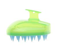 Brosse à shampooing pour cuir chevelu avec tête en silicone souple pour hommes, femmes, enfants, soins pour animaux domestiques, design ergonomique, facile à tenir, légère, favorise la circulation