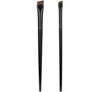 Brosse à sourcils inclinés 2pcs Brosse d'eye-liner portable avec poignée en caoutchouc Reutilisable Soft Elastic Hristles TINT TINT LA MADEAU FLAT LAVABLE POUR FEMMES GILLES