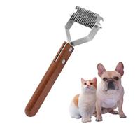 Brosse à sous-poil et sous-poil pour chien et chat - Brosse pour poils rasés, Coat King de l'étrille de coupe - Élimine les nœuds du sous-poil (couleur bois)