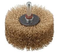 Brosse à structurer le bois, en acier laitonné, tige 8 mm