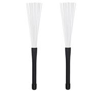 Brosse à tambour en nylon Jazz Drum Balai Kit de percussion, brosses à tambour, CuiCanfla 1 paire de baguettes Accessoires Percussion Baguette de batterie Brosse pour tambour durable