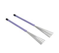 Brosse à tambour rétractable en acier en acier poignée en caoutchouc brosses à tambour jazz pour performances 2 pcs de tambour violet brosse pour les tambours à tambours tambours