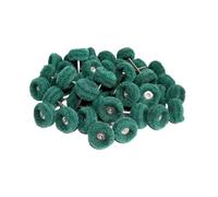Brosse à tampon récurer, brosse Abrasive en Nylon, Compatible avec l'outil main rotatif Dremel, Mini perceuse Fiber, tige de 2.35mm /3mm(Green 50pcs,3mm)