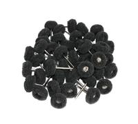 Brosse à tampon récurer, brosse Abrasive en Nylon, Compatible avec l'outil main rotatif Dremel, Mini perceuse Fiber, tige de 2.35mm /3mm(Black 50pcs,3mm)