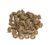 Brosse à tampon récurer, brosse Abrasive en Nylon, Compatible avec l'outil main rotatif Dremel, Mini perceuse Fiber, tige de 2.35mm /3mm(Yellow 50pcs,3mm)