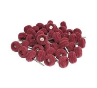 Brosse à tampon récurer, brosse Abrasive en Nylon, Compatible avec l'outil main rotatif Dremel, Mini perceuse Fiber, tige de 2.35mm /3mm(Red 50pcs,2.35mm)