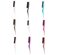 Brosse à taquiner avec queue à trois rangées de peignes pour la coupe des cheveux des femmes, outil de coiffure à domicile