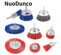 Brosse à tasse Abrasive à Filament de Nylon, perceuse à tige de 1/4 ", outil rotatif, brosse à tasse en Nylon pour enlever la rouille/Corrosion/peinture, polissage du bois Type 1