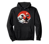 Brosse à vagues Bigfoot Surfing, cadeau rétro japonais amusant Sweat à Capuche