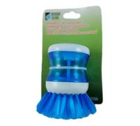 Brosse à Vaisselle 9cm avec Distributeur Réservoir Liquide Doseur 2 Couleurs - Couleur:Bleu
