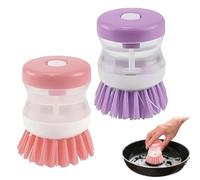 Brosse à Vaisselle avec Distributeur de Liquide, 2 Pièces Brosse Vaisselle,Brosse Cuisine pour Laver Vaisselle Casserole Évier