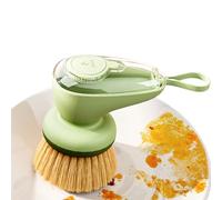 Brosse à Vaisselle avec Distributeur de Savon - Outil de Nettoyage de Cuisine | Brosse de Nettoyage de Vaisselle Verte | Brosses à vaissellede Remplissage de Liquide avec poignée Confortable, pour as