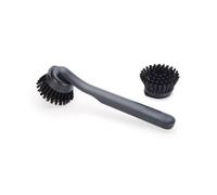 Joseph Joseph Brosse à vaisselle 6500009, poils durables, grattoir, tête remplaçable, gris