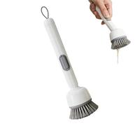 Brosse à vaisselle rotative, distributeur de savon, outil de cuisine à 360 degrés avec prise en main facile, brosse de nettoyage à poignée, nettoyeur d'assiette de style moderne, fournitures de salle