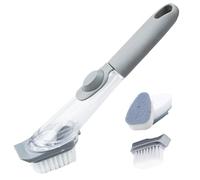 Brosse à Vaisselle Set,Brosse à Vaisselle avec Distributeur de Liquide,Brosse de Nettoyage multifonctionnelle,avec tête de Brosse en éponge,pour Le Nettoyage de Poêles