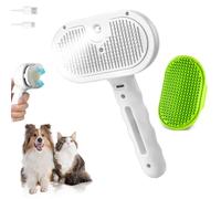 Brosse à vapeur 3 en 1 pour animaux de compagnie pour chiens et chats, brosse de toilettage à vapeur pour la perte de poils et l'élimination des poils, peigne pulvérisateur de nettoyage avec brume