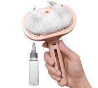 Brosse à vapeur avec bouton de déverrouillage, brosse à vapeur rechargeable pour poils longs et courts lapins de chiens, autosuffisance pour le soin des animaux de compagnie