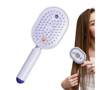 Brosse à vapeur électrique, brosse à cheveux démêlante par brumisation 2 en 1, peigne de pulvérisation autonettoyant Rechargeable, utilisation en voyage à domicile(Purple,1pcs)
