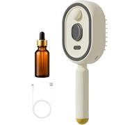 Brosse à vapeur électrique, fer à lisser à vapeur rechargeable avec pulvérisation, peigne démêlant antistatique 3 en 1 et massage à coussins d'air, outil portable sans fil pour lisser le coiffage et