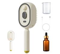 Brosse à vapeur électrique pour cheveux, brosse à cheveux rechargeable à pulvérisation d'eau, peigne démêlant rechargeable avec tasse à mesurer l'huile pour lissage épais, droit, ondulé, bouclé