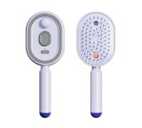 Brosse à vapeur électrique pour cheveux, lisseur à vapeur rechargeable avec spray, peigne démêlant antistatique 3 en 1 et massage à coussin d'air, outil portable sans fil pour lisser le coiffage et le
