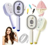 Brosse à vapeur électrique pour cheveux, peigne démêlant antistatique 3 en 1 et massage à coussin d'air, peigne portable rechargeable à coussin d'air, pour la maison, le spa, le nettoyage du cuir