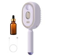 Brosse À Vapeur - Peigne Ionique Électrique Rechargeable, Défroisseur Démêlant, Lisseur Avec Tasse À Mesurer L'huile | Outil De Lissage Antistatique Pour Cheveux Épais, Bouclés Et Ondulés, À La Maison