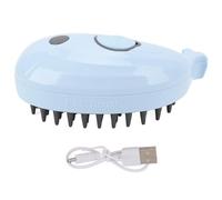 Brosse à Vapeur pour Chat 3 en 1 élimine Efficacement les Poils Lâches, les Toilettages et les Massages des Animaux de Compagnie, Chargement USB, Convient aux Chats, Chiens, (BLUE)