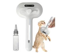 Brosse à vapeur pour chat - ABS et acier inoxydable 21,1 x 12 x 5 cm | Brosse à vapeur auto-nettoyante avec spray de brume - Réservoir de 35 ml, épilation d'animaux pour chats chiens préparation | Pre