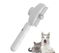 Brosse à vapeur pour chat, brosse à vapeur pour chien | Peigne antidérapant avec lumière, épilateur rechargeable par USB pour sous-poil long et court noué