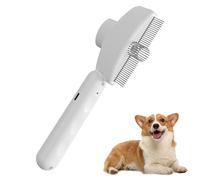 Brosse à vapeur pour chat | Brosse de toilettage pour animaux de compagnie avec spray - Épilateur d'animaux avec lumière et bouton de déclenchement pour petites, moyennes et grandes races de