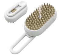 Brosse à vapeur pour : peigne de préparation autonettoyant, brosse à poils d'animaux activée par la vapeur | Brosse à vapeur douce pour chien, chat, cheval, retrait facile de la peau