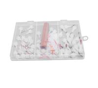 Brosse à Vernis à Ongles de Remplacement, Manche en Bois à Double Extrémité, 60 Pièces Têtes de Rechange de Brosse à Ongles pour Nail Art Dip Gel Peinture Débutants Professionnels