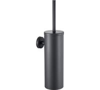 Brosse à WC murale Salle de bains Poignée en acier Sans percer Gris