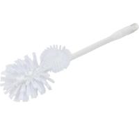 Brosse à WC professionnelle avec brosse latérale - 50 cm - Blanc