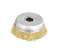 Brosse abrasive à cupules Brosse métallique en forme de bol for meuleuse d'angle, brosse acier inoxydable et roue polissage cuivre(White 16mm)