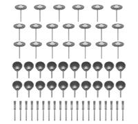 Brosse abrasive à cupules Ensemble de 60 brosses en laiton et fil d'acier for outils rotatifs polissage, compatibles avec les Dremel autres