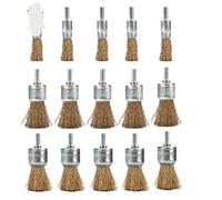 Brosse abrasive à cupules Ensemble de brosses métalliques en laiton et acier 10/16/25 mm for outils rotatifs électriques Dremel, polisseuse(10mm,10Pcs)