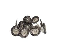 Brosse abrasive à cupules Lot de 10 disques polissage abrasifs, accessoires Dremel for outils rotatifs(Grey 19MM)