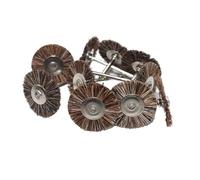 Brosse abrasive à cupules Lot de 10 disques polissage abrasifs, accessoires Dremel for outils rotatifs(Brown 25MM)