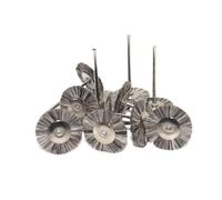 Brosse abrasive à cupules Lot de 10 disques polissage abrasifs, accessoires Dremel for outils rotatifs(Grey 22MM)