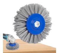 Brosse abrasive, brosse en nylon 46/60/80/120 grain, 150 mm M14, brosse pour polisseuse meuleuse d'angle à fil métallique, pour décapage du bois et du métal, polissage, ponçage (grain 46