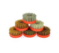 Brosse abrasive diamantée ronde de 4 pouces (110 mm) for le polissage la pierre, disque en nylon, brosse meulage renforcée au diamant avec colle wanglan(500,M10)