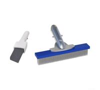 Brosse Acier Inoxydable 5" et Pierre Ponce Anti-Calcaire | Pierre ponce + brosse acier, élimine calcaire et rouille, surfaces lisses, pour idéal béton et plâtre