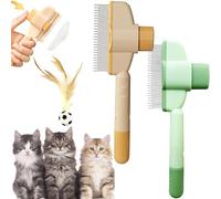 Brosse Activ Pet, Brosse pour Chat, Peigne Anti-poils pour Chats et Chien, Anti Poils Pour Chats Pour Chien, Toilettage Doux Et Efficace Pour Tous Types De Pelage (2 Couleur)