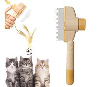 Brosse Activ Pet, Brosse pour Chat, Peigne Anti-poils pour Chats et Chien, Anti Poils Pour Chats Pour Chien, Toilettage Doux Et Efficace Pour Tous Types De Pelage (Jaune)