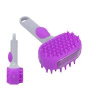 Brosse amortissante pour chat - Brosse vapeur pour poils d'animaux de compagnie - Outil double d'entretien durable pour chiens de chat - Compagnon de bain anti-salissure - Brosse à fourrure propre en