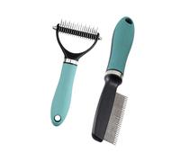 Brosse anti-chute pour poils de chat | Démêlante à dents en acier inoxydable auto-nettoyante,Brosse De Toilettage Pour Chien Qui - Usage maison et animalerie, animaux à poils longs et courts