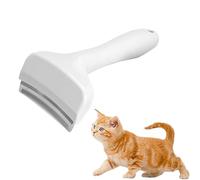 Brosse anti-mue - L'outil de toilettage ultime pour chats et chiens, adapté aux poils longs et courts, réduit la perte de poils et les nœuds (Blanc, Taille S)
