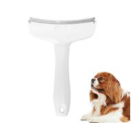 Brosse anti-mue - L'outil de toilettage ultime pour chats et chiens, adapté aux poils longs et courts, réduit la perte de poils et les nœuds (Blanc, Taille L)